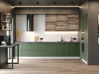 Фото Кухонный гарнитур Квадро и Лофт верх. Кухонные гарнитуры Квадро.