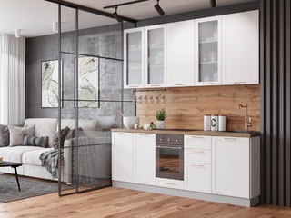 Фото Кухня Квадро с духовкой 450 мм. Кухонные гарнитуры Квадро.