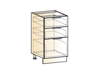 Фото Бостон Шкаф рабочий L500 (3 ящ.). Модули для кухни Бостон.