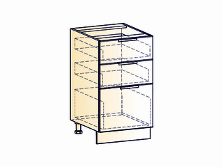 Фото Стоун Шкаф рабочий L500 (3 ящ.). Модули для кухни Стоун.