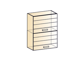 Фото Виктория Шкаф навесной L500 Н720 (2 дв. гл. гориз.). Модули для кухни Виктория.