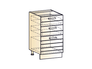 Фото Виктория Шкаф рабочий L500 (3 ящ.). Модули для кухни Виктория.