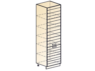 Фото Виктория Шкаф-пенал 2 L600 (2 дв. гл.). Модули для кухни Виктория.