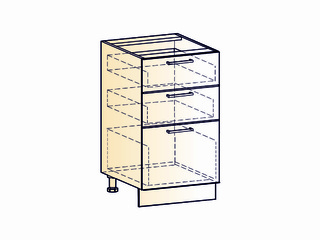 Фото Яна Шкаф рабочий L500 (3 ящ.). Модули для кухни Яна.