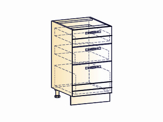 Фото Мечта Шкаф рабочий L500 (3 ящ.). Модули для кухни Мечта.