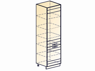 Фото Мечта Шкаф-пенал 2 L600 (2 дв. гл.). Модули для кухни Мечта.