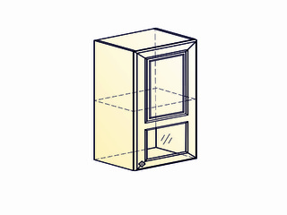 Фото Мишель Шкаф навесной L500 Н720 (1 дв. окош.) (эмаль). Модули для кухни Мишель.