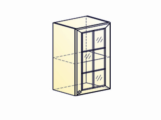 Фото Мишель Шкаф навесной L500 Н720 (1 дв. реш.) (эмаль). Модули для кухни Мишель.