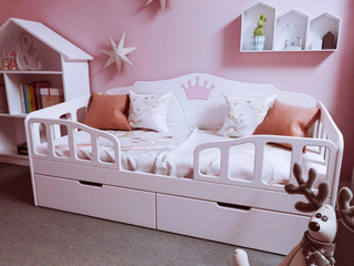 Фото Кроватка-софа Каприз, белая 160х80. Софа.