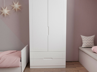 Фото Шкаф Феалта-baby Лига, белый. Детские шкафы с ящиками.