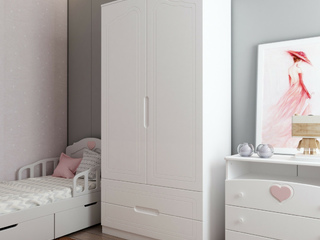 Фото Шкаф Феалта-baby Мотив, белый. Детские шкафы с ящиками.