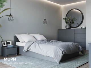 Фото Спальный гарнитур Мори 82 - КРМ 1600.1, ТПМ 400.1, МК 1600.1. Наборы модульной мебели Мори.