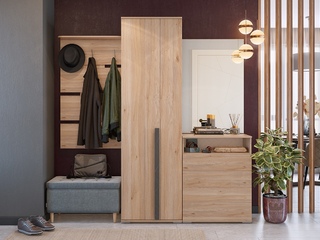 Фото Прихожая Лайк с пуфом Чарли 2. Прихожие Лайк.