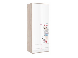 Фото Шкаф двухдверный Алина 55.01 802х2100hх546. Модульная детская мебель Алина.