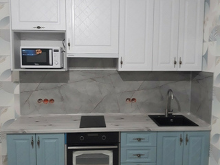 Фото Прямая кухня Гранд в студии на Арцеуловской 19, нечётный этаж. Кухонные гарнитуры Гранд.