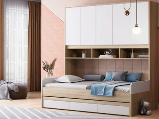 Фото Кровать с антресолью Дельта Next 21.04. Модульная мебель Дельта Некст.