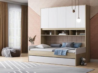Фото Кровать с антресолью Дельта Next 21.05. Модульная мебель Дельта Некст.