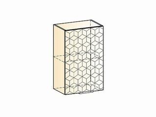 Фото Стоун Шкаф навесной L450 Н720 (1 дв. гл.) с фрезеровкой. Модули для кухни Стоун.