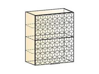 Фото Стоун Шкаф навесной L800 Н900 (2 дв. гл. гориз.) с фрезеровкой. Модули для кухни Стоун.