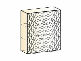 Фото Стоун Шкаф навесной L800 Н900 (2 дв. гл.) с фрезеровкой. Модули для кухни Стоун.