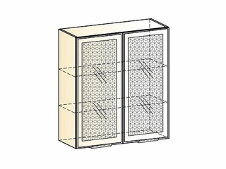 Фото Стоун Шкаф навесной L800 Н900 (2 дв. рам.). Модули для кухни Стоун.