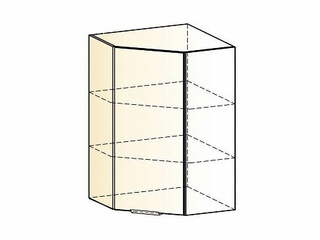 Фото Стоун Шкаф навесной угл. L600x600 Н900 (1 дв. гл.). Модули для кухни Стоун.