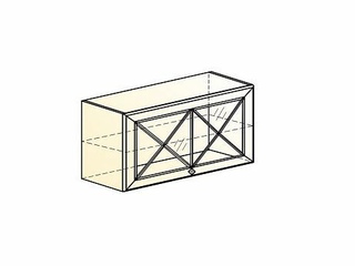 Фото Мишель Шкаф навесной L800 Н450 (1 дв. крест. гориз.) (эмаль). Модули для кухни Мишель.