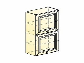 Фото Мишель Шкаф навесной L600 Н900 (2 дв. гл. гориз.) (эмаль). Модули для кухни Мишель.