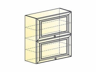 Фото Мишель Шкаф навесной L800 Н900 (2 дв. гл. гориз.) (эмаль). Модули для кухни Мишель.