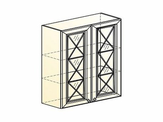 Фото Мишель Шкаф навесной L800 Н900 (2 дв. крест.) (эмаль). Модули для кухни Мишель.