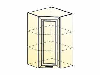 Фото Атланта Шкаф навесной угл. L600х600 Н900 (1 дв. гл.) (эмаль). Модули для кухни Атланта.