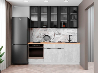 Фото Кухня 2 метра с фасадами Монца. Кухонные гарнитуры Монца.