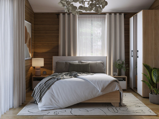 Фото Спальный гарнитур Зара: шкаф, кровать Комфорт 160 и 2 прикроватных тумбы. Примеры комплектаций Зара.