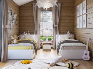 Фото Две кровати Юниор в детскую. Модульная детская Юниор.