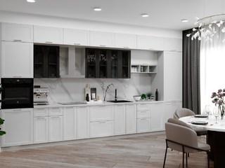 Фото Кухня с фасадами Квадро арт. 250123041. Кухонные гарнитуры Квадро.