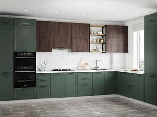 Фото Кухня с фасадами Квадро арт. 250123044. Кухонные гарнитуры Квадро.