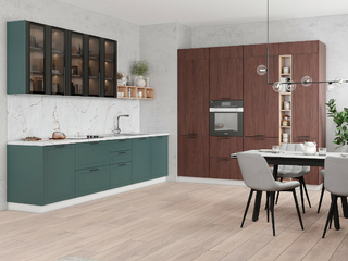 Фото Кухня с фасадами Квадро арт. 250123045. Кухонные гарнитуры Квадро.