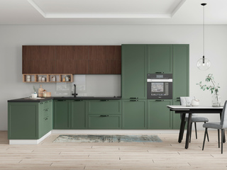 Фото Кухня с фасадами Квадро арт. 250123047. Кухонные гарнитуры Квадро.