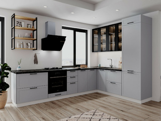 Фото Кухня с фасадами Квадро арт. 250123050. Кухонные гарнитуры Квадро.