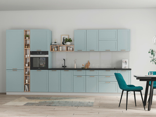 Фото Кухня с фасадами Квадро арт. 250123051. Кухонные гарнитуры Квадро.