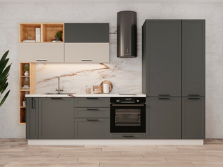 Фото Кухня с фасадами Квадро арт. 250123057. Кухонные гарнитуры Квадро.