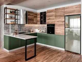 Фото Кухня с фасадами Квадро арт. 250123110. Кухонные гарнитуры Квадро.