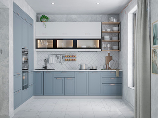 Фото Кухня с фасадами Квадро арт. 250123114. Кухонные гарнитуры Квадро.