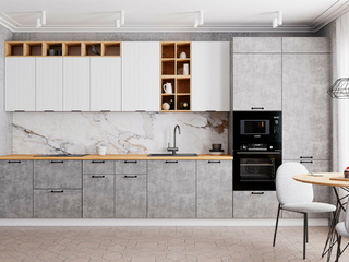 Фото Кухня с фасадами Лофт арт. 250123061. Кухонные гарнитуры Лофт.