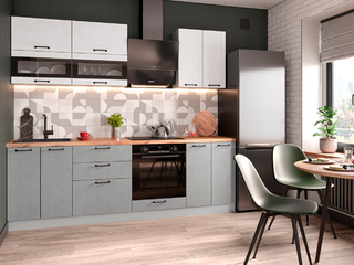 Фото Кухня с фасадами Лофт арт. 250123064. Кухонные гарнитуры Лофт.