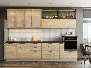 Фото Кухня с фасадами Лофт арт. 250123067. Кухонные гарнитуры Лофт.