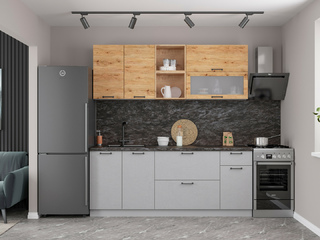 Фото Кухня с фасадами Лофт арт. 250123203. Кухонные гарнитуры Лофт.