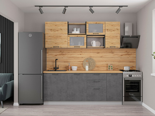 Фото Кухня с фасадами Лофт арт. 250123204. Кухонные гарнитуры Лофт.