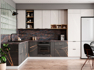 Фото Кухня с фасадами Монца арт. 250123096. Кухонные гарнитуры Монца.