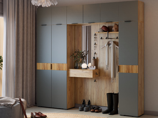 Фото Прихожая Бодрум 2. Примеры комплектаций модульной мебели в прихожую Бодрум.
